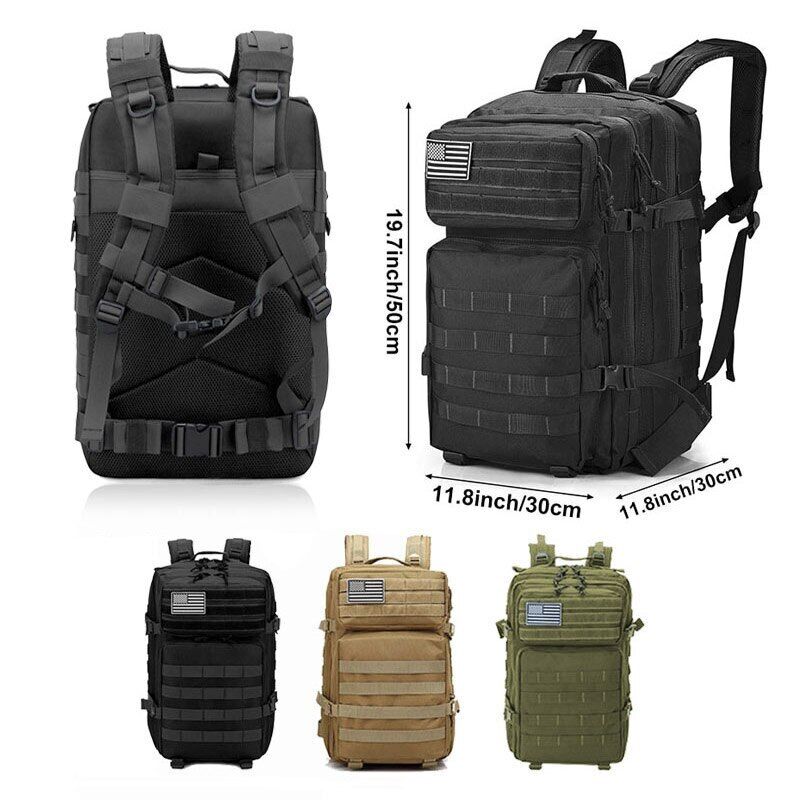 50L Army Tactical Backpack Men's Travel Backpack Men Outdoor Sports Bags