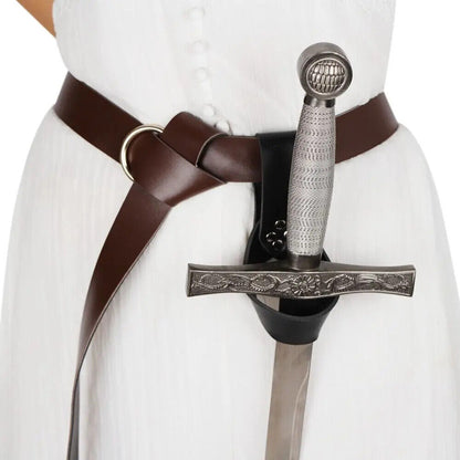 Medieval Sword Holder Ring PU Leather Sleeve Rapier Holster Costume Weapon Strap
