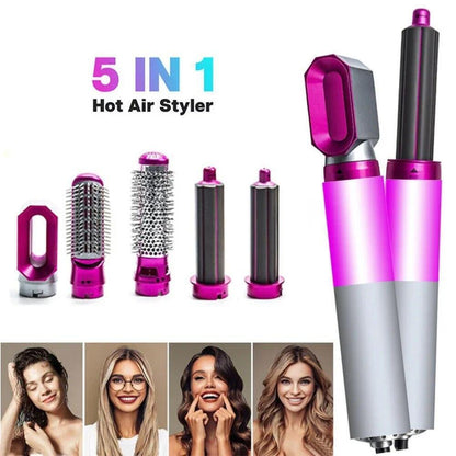 Hair Dryer Brush Hair Styler,5 in 1 Hot Air Brush Set, Automatic Hair Curling