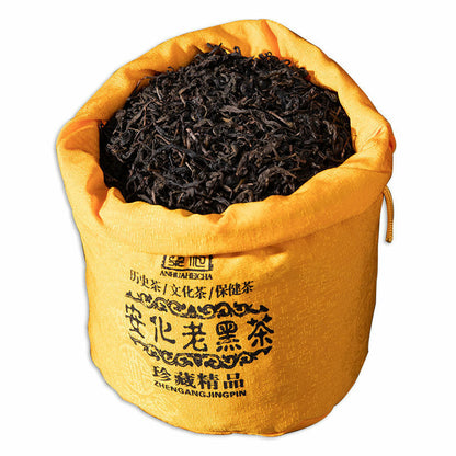 Heavenly Tips Hunan Anhua Tianjian Hei Cha Dark Tea Tian Jian in Cotton Bag 500g