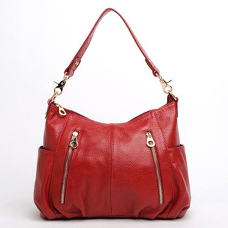 100% Genuine Leather Women's Classic Handbag Crossbody Shoulder Bag Satchel Tote