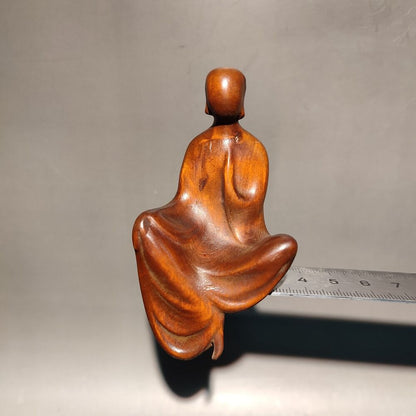 vintage wood carved praying buddha statue mini wooden wall carving amusing funny
