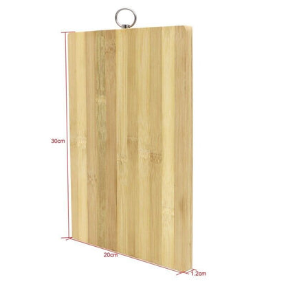Cutting Board Bamboo Wood Light Organic Chopping Block Kitchen Tools 30x20x1.2cm
