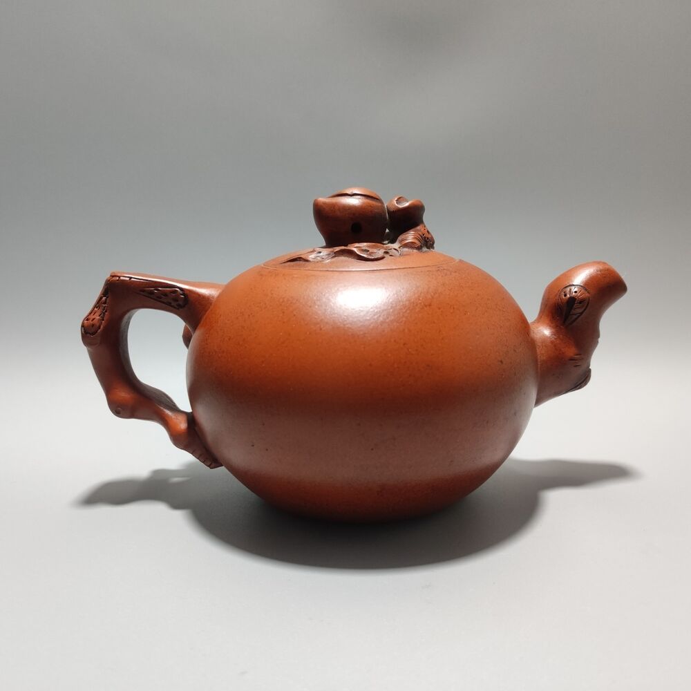 Vintage Chinese Yixing Purple Clay Teapot Zisha Ceremony Ceramic Peach Teaware