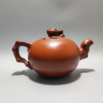 Vintage Chinese Yixing Purple Clay Teapot Zisha Ceremony Ceramic Peach Teaware