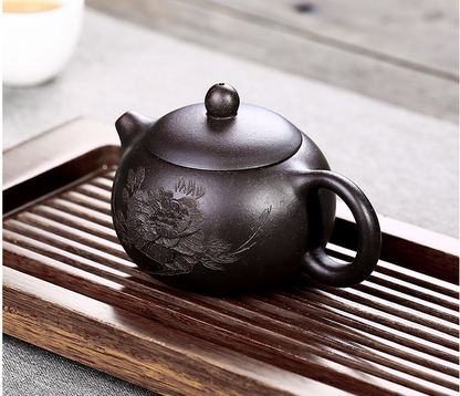 Chinese Yixing Zisha Clay Handmade Exquisite Teapot （牡丹西施 底款：王国望）