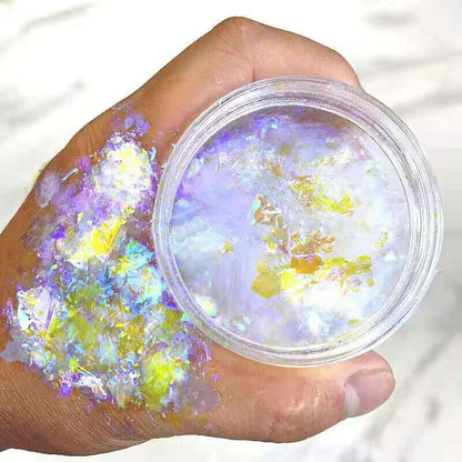 Nail Art Acrylic Glitter 5ml Jar Pigment Ultra-Thin Fire Opal Flake Powder Paint