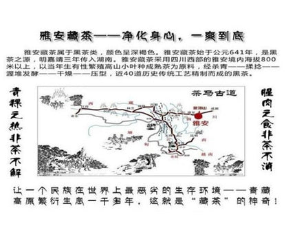 Sichuan Old Brand Ya'an Tibetan collection Tea 黑茶雅安藏茶叶藏黑砖400g低氟 特级优级砖茶