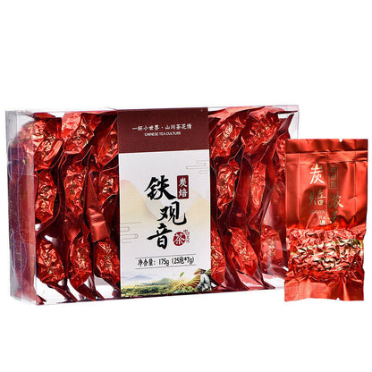 25 Small Bags Shu Puerh Loose Tea Tie Guan Yin Oolong Tea 125g/4.41oz