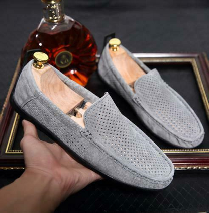 Leather Driving Mens Summer breathable Hollow Out Loafer Slip On Casual Shoes @