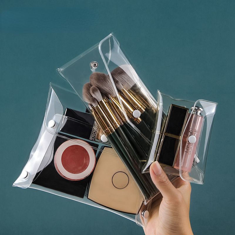 Makeup Bag Clear Organizer Cosmetic Storage Bag Traveling Brush Case Transparent