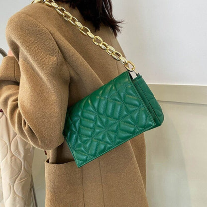 Shoulder Bag Thick Chain Underarm Bags Women Handbags Purses Ladies Crossbody