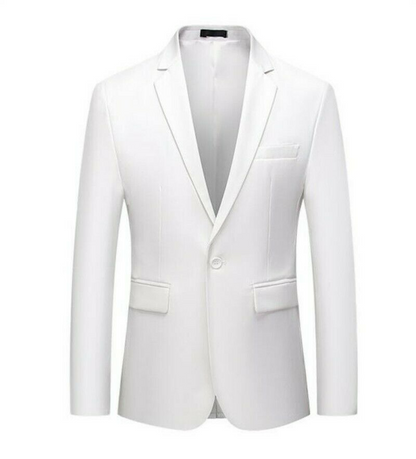 Men's Blazer Jacket One Button Slim Fit Business Long sleeve Casual Coat New @
