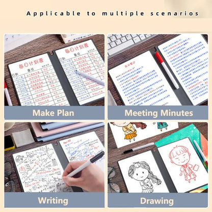 Whiteboard Notebooks A4 A5 Paper+PU Leather Erasable Planners Reusable Memo Pads