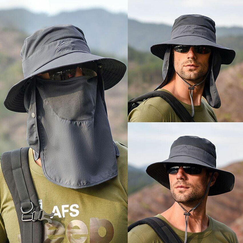 Summer Large Bucket Hat Foldable Breathable Hiking Fishing Camping 10*56-60 CM