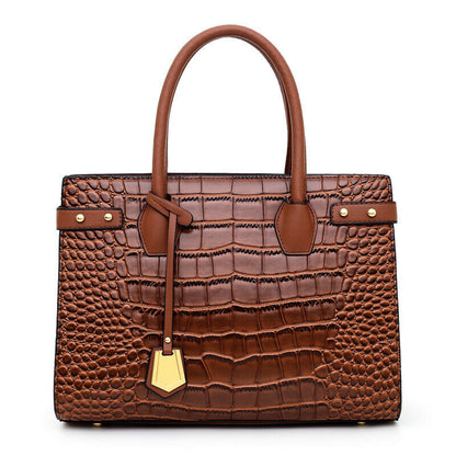 Women's PU Leather Crocodile HandbagS Sling Satchel Tote CrossBody Shoulder Bags