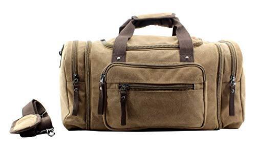 JIAO MIAO Overnight Handbag Shoulder Canvas One Size (Hardcode), Coffee