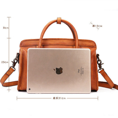 Luxury Women's Bag, Retro Top Cow Leather Handbag Tote Sling Shoulder Bag Hobo