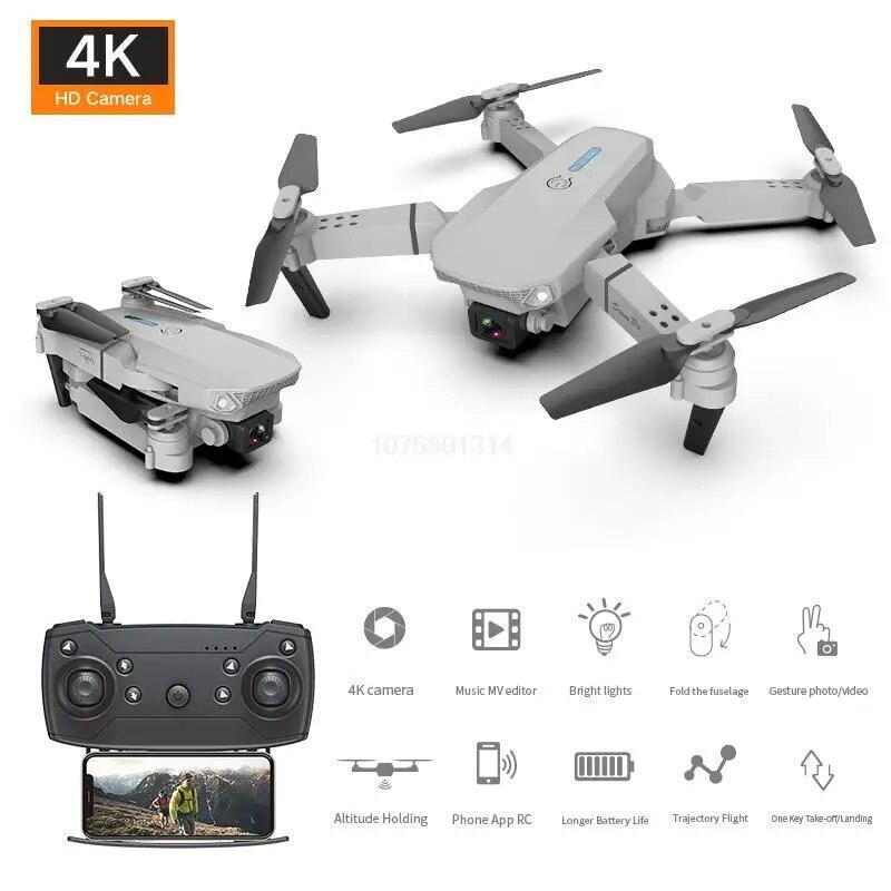 2023 New RC Drone With 4K HD Dual Camera WiFi FPV Foldable Quadcopter +4 Battery