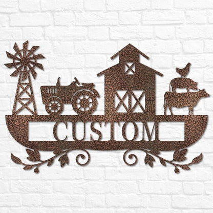 Personalized Farm Metal Sign Farm Sign Personalized Farmhouse Sign Custom Farm