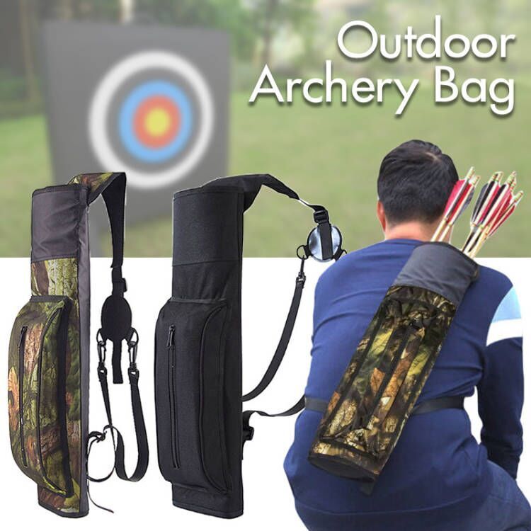 Archery Quiver Back Bag Shoulder Bag Holder Arrow Pouch Single Double Shoulder