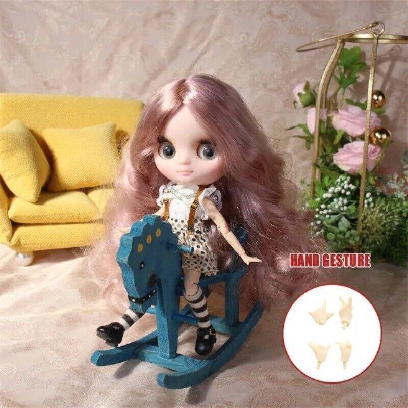 Set Middie Blythe Doll with Clothes Shoes Bjd Mixed Hair Matte Face Petite Toys