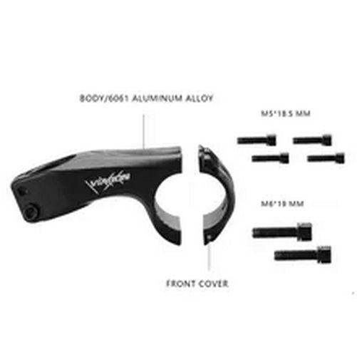 Bike Stem Aluminum Alloy Bicycle Handlebar Stem Negative 17 Degrees Lightweight