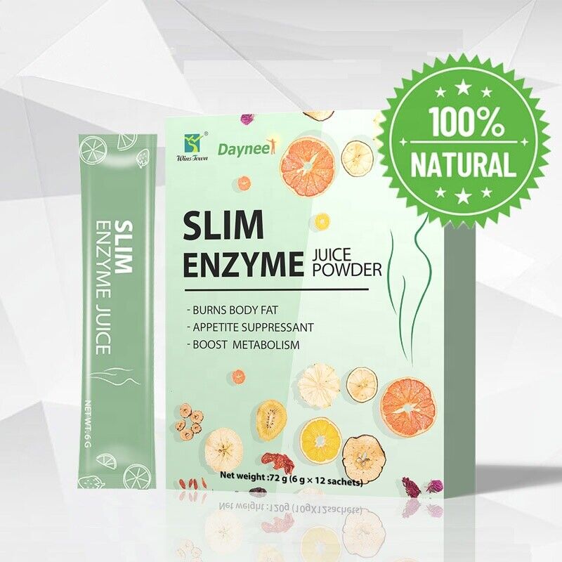 Slimming Tea Enzyme Herbal Powder Flat Belly Lose Weight Detox Juice Tea 6g*12