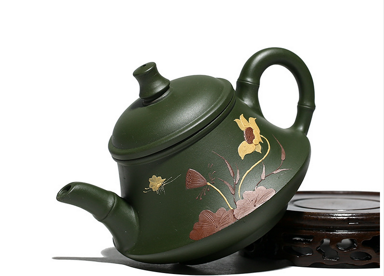 Chinese Yixing Zisha Clay Handmade Exquisite Teapot （荷香玉笠 底款：如图）