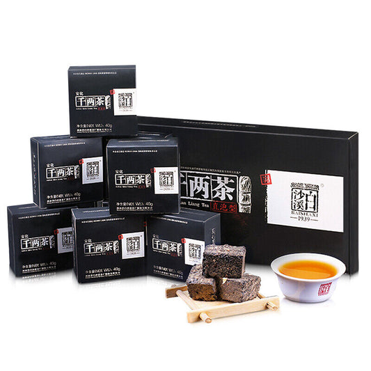 BAISHAXI Qian Liang Cha Hunan Anhua Dark Tea 320g QianLiang Tea Brick Black Tea