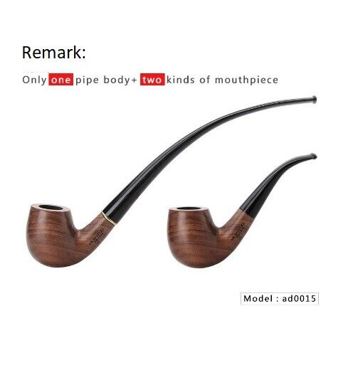 2 in 1 Wooden Rosewood Smoking Pipe 9mm Filter Wood Tobacco Tube Pipes Men Gifts