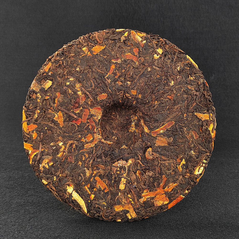 Yunnan Tea Citrus Orange Tea Chen Pi Pu'er Ripe Tea Cake 357g 陈皮普洱熟茶饼357g 小青柑