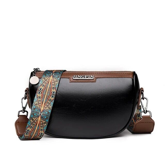 Genuine Leather Crossbody Bag For Women Luxury Design Bag Oil Waxed Handbag Gift