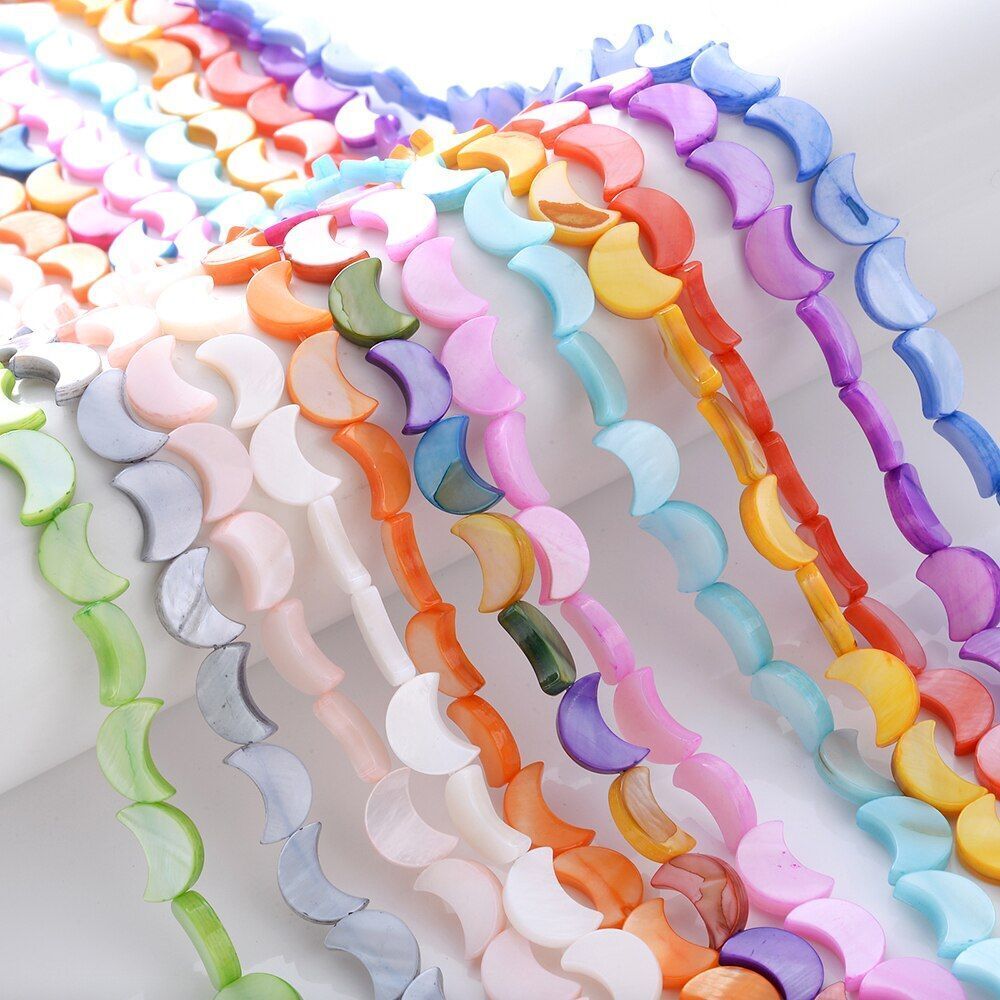 30-34pcs 8x11mm Natural Shell Spacer Beads Jewelry Making Bracelet Necklace DIY