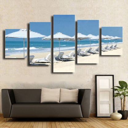 5 Pieces Canvas Wall Art Poster and Print Living Room Seascape No Framed