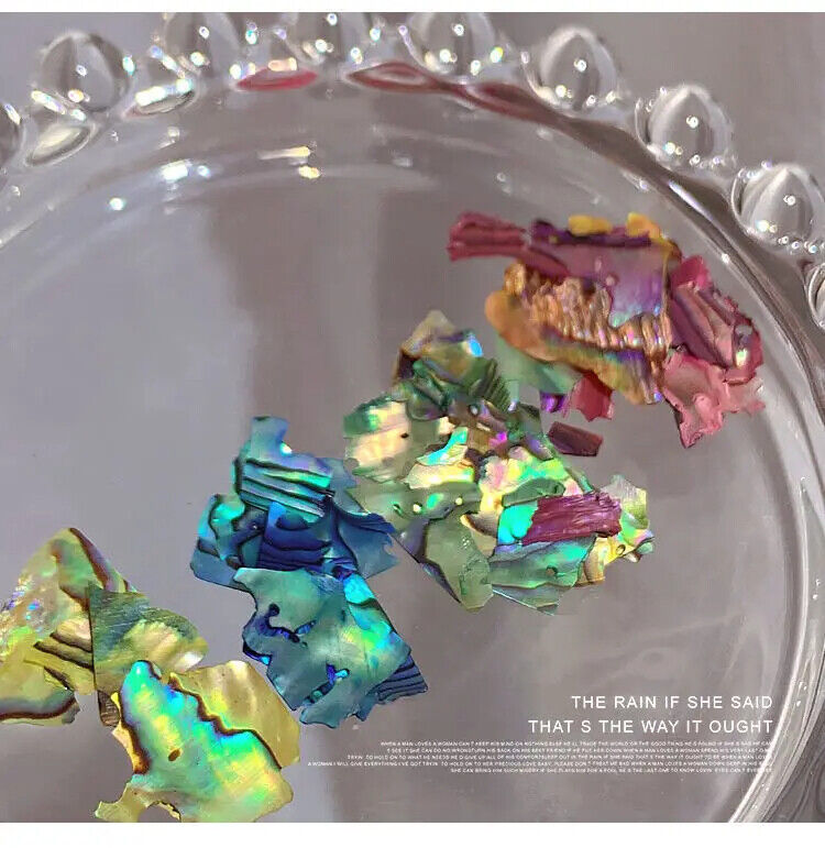 Nail Art Charms Flakes Abalone 3D Irregular Slice Shell Stone DIY Manicure Decor