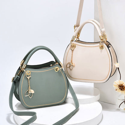 Leather Saddle Bag White Handbags Women Shoulder Messenger Bag Tote