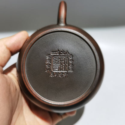 Vintage Chinese Yixing Purple Clay Teapot Zisha Ceremony Flower Bird Tea Set Art