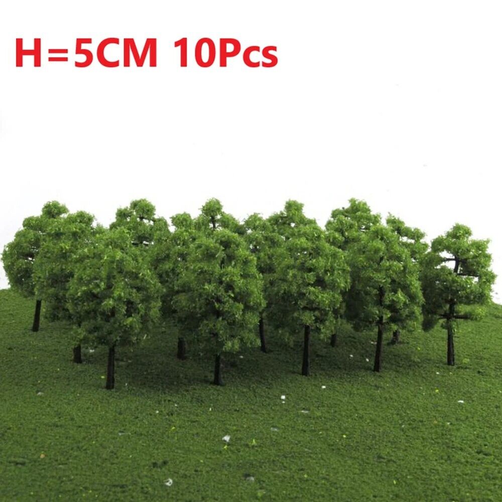 Model Trees 10Pcs HO OO Scale Train Railroad Layout Diorama Wargame Park Scenery