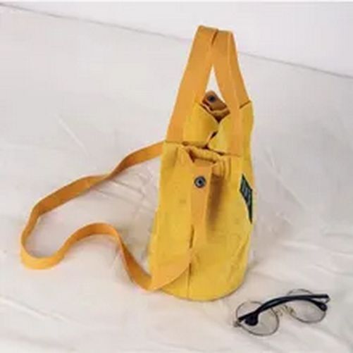Retro Corduroy Canvas Simple Literary Shoulder Bucket Cloth Bag Purse 19*20*12CM