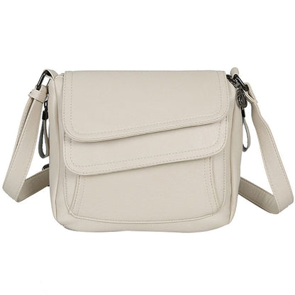 Genuine Leather Luxury Handbag Bag Summer White Purse Shoulder Messenger Bag 1PC