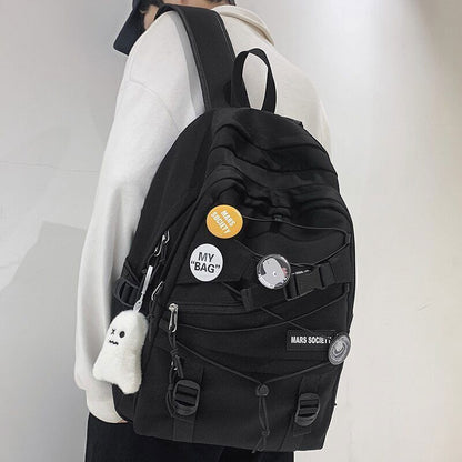 School Backpack Nylon College Backpack Boy Travel Bag Men Women Laptop Bags