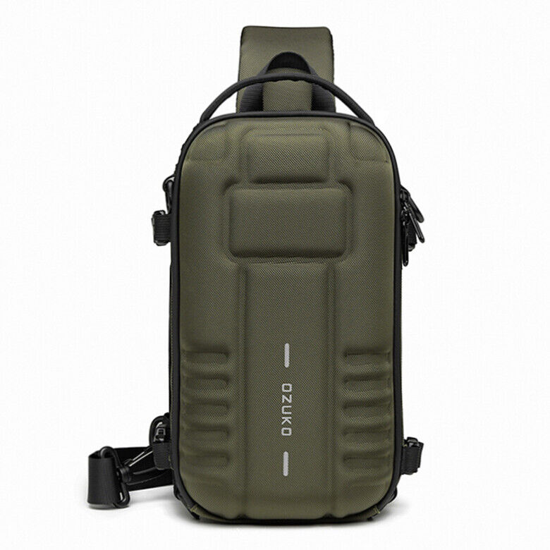 OZUKO New Hard Shell Crossbody Bag, Outdoor Tactical Men's Bag Sling Backpack