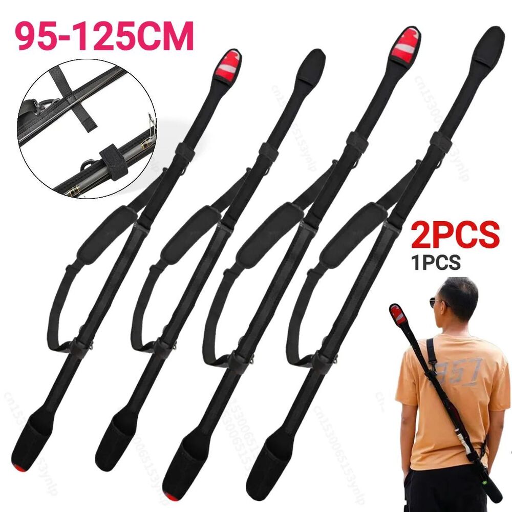 Fishing Rod Storage Bag Adjustable Fishing Rod Shoulder Belt Portable Fishing