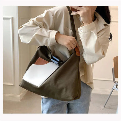 Canvas Tote Bags Women Bucket Travel Bag Simple Girl's Shopper Shoulder Totes