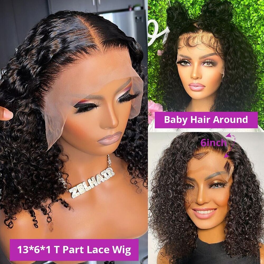 13x4 Deep Wave Lace Wig Curly Human Hair Wigs Wig Wave Lace Bob Wig Women