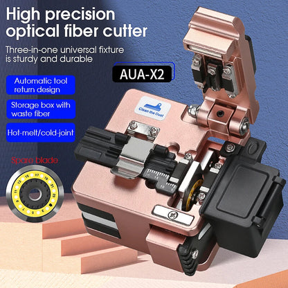 AUA-X2 FTTH Optic Fiber Cleaver Cable Cutting Knife High Precision Cutting Tool