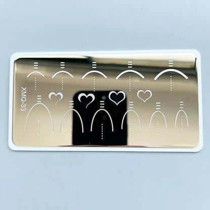 Nail Art Tool Metal Stamping Plate Manicure Kit French Design Accessories 6x12cm