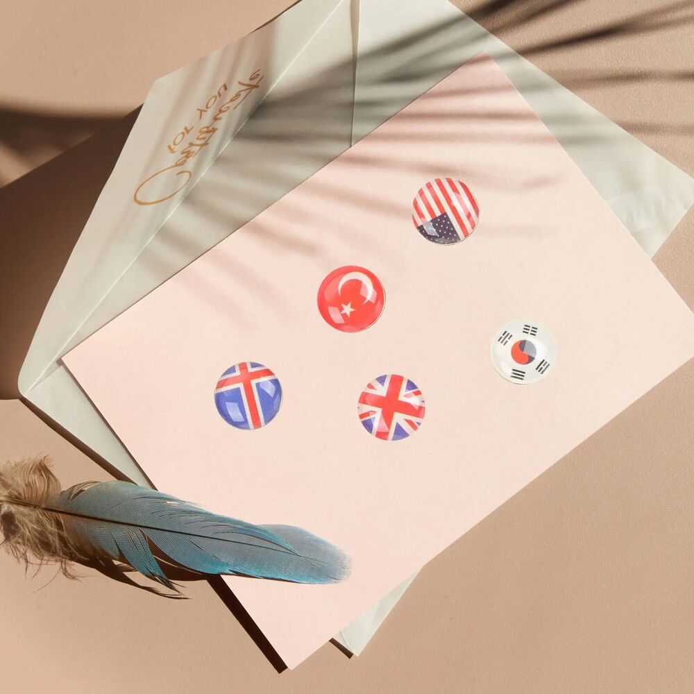 Bulletin Board Thumbtacks 218Pcs National Flag Country Map Pushpin Travel Marker