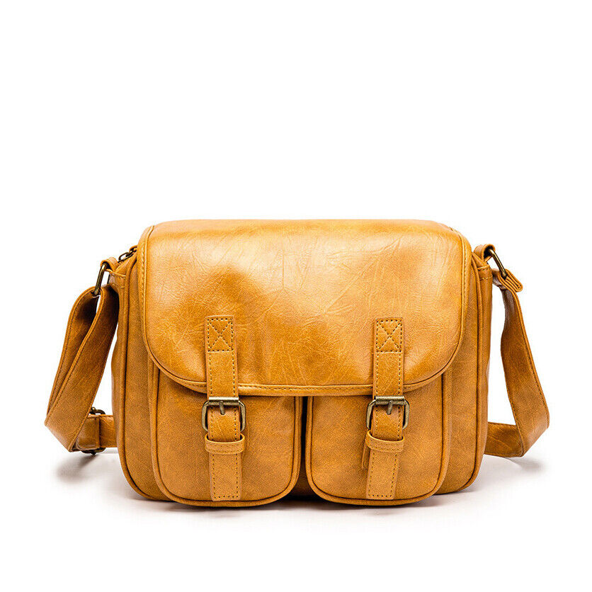 Top PU Leather Women's Sling Shoulder/Messenger Bag, Retro Leather Crossbody Bag